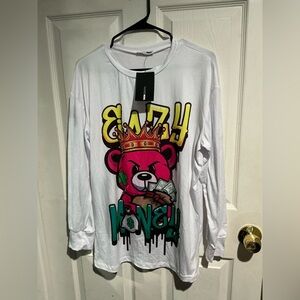 Easy Money Teddy Long Sleeve Top - Fashion Nova